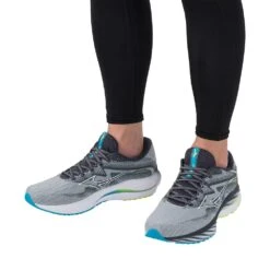 Mizuno Men's Wave Rider 27 Running Shoe - Pearl Blue/White - Regular (D) -Sport Footwear Shop 411415 5F00 10