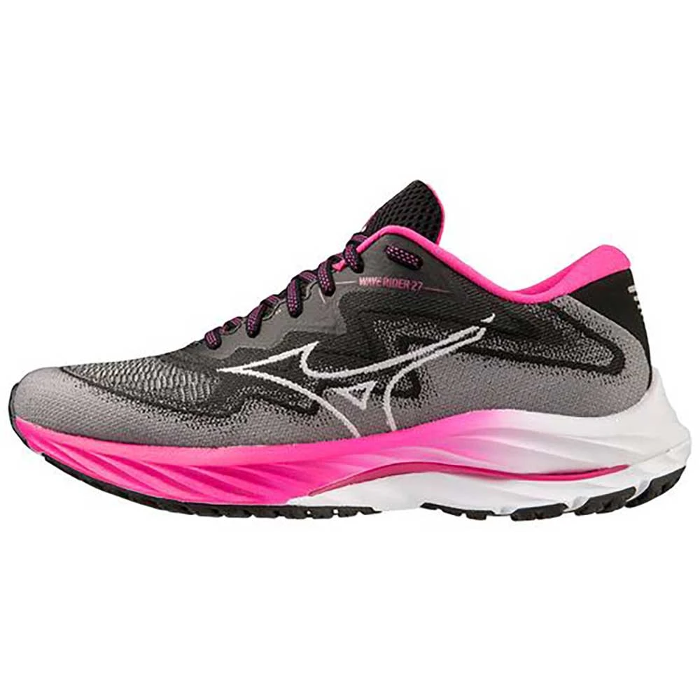 Mizuno Women's Project Zero Wave Rider 27 Running Shoe - Black/White- Regular (B) 4 Mizuno Women's Project Zero Wave Rider 27 Running Shoe - Black/White- Regular (B) - Image 2