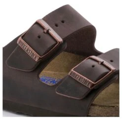 Birkenstock Arizona Soft Footbed Habana Dark Brown Oiled Leather Sandal- Regular/Wide -Sport Footwear Shop 452761 detail 1