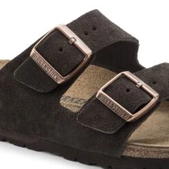 Birkenstock Arizona Mocha Suede Leather Sandal- Regular/Wide -Sport Footwear Shop 51903 detail 1