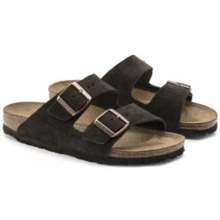 Birkenstock Arizona Mocha Suede Leather Sandal- Regular/Wide -Sport Footwear Shop 51903 pair