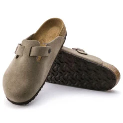 Birkenstock Boston Soft Footbed Taupe Suede- Regular/Wide -Sport Footwear Shop 560771 sole bost tau