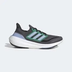 ADIDAS Men's Ultraboost Light Running Shoe- Carbon/Blue Dawn/Court Green- Regular (D)
