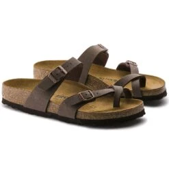 Birkenstock Mayari Suede Mocha Birko-Flor® Nubuck Sandal- Regular/Wide -Sport Footwear Shop 71063 pair