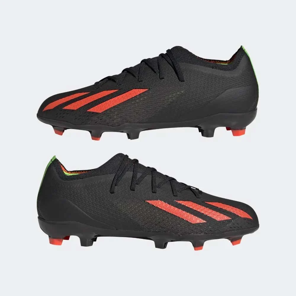 ADIDAS Youth JR X SpeedPortal 1 FG Soccer Shoe - Core Black/Solar Red/Solar Green 7 ADIDAS Youth JR X SpeedPortal 1 FG Soccer Shoe - Core Black/Solar Red/Solar Green - Image 5