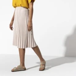 Birkenstock Arizona Soft Footbed Taupe Suede Leather Sandal - Taupe- Regular/Wide -Sport Footwear Shop 951303 f look f