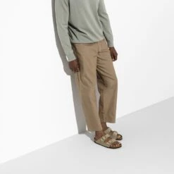 Birkenstock Arizona Soft Footbed Taupe Suede Leather Sandal - Taupe- Regular/Wide -Sport Footwear Shop 951303 f look m