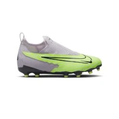 Nike Youth Phantom GX Academy DF FG/MG Soccer Cleats - Barely Volt/Gridiron - Regular (D)