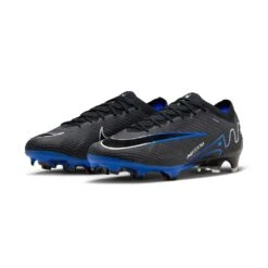 Nike Zoom Mercurial Vapor 15 Elite FG Soccer Cleat- Black/Chrome-Hyper Blue- Regular (D) -Sport Footwear Shop AURORA DJ4978 040 PHCFH001 2000