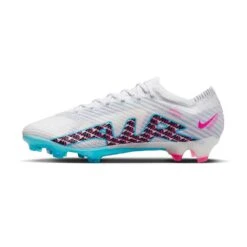 Nike Unisex Zoom Mercurial Vapor 15 Elite FG Soccer Cleats - White/Baltic Blue/Pink Blast - Regular (D) -Sport Footwear Shop AURORA DJ4978 146 PHSLH001 2000