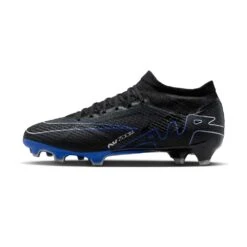 Nike Zoom Mercurial Vapor 15 Pro FG Soccer Cleat- Black/Chrome-Hyper Blue- Regular (D) -Sport Footwear Shop AURORA DJ5603 040 PHSLH000 2000