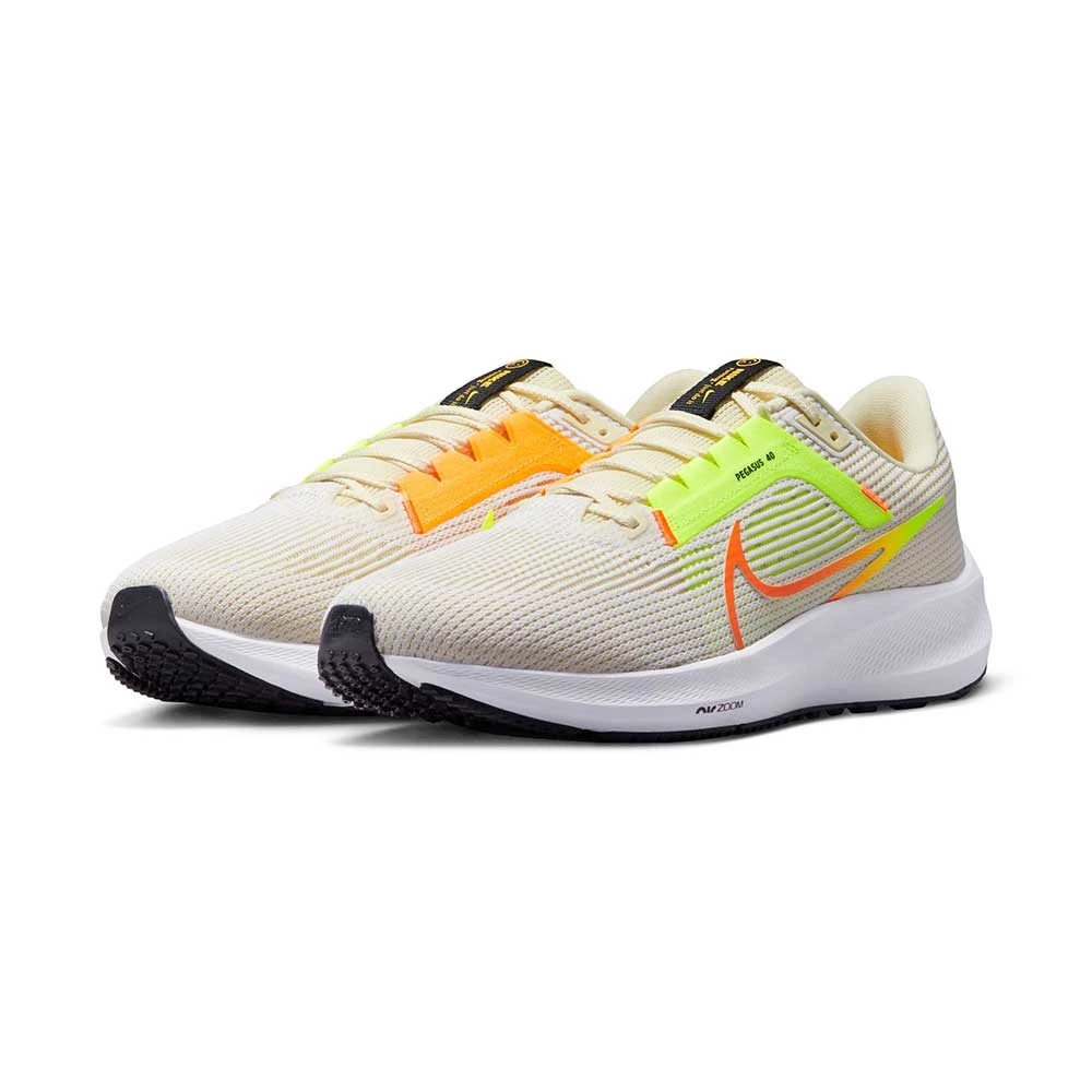 Nike Men's Air Zoom Pegasus 40 Running Shoe- White/Multi Color/Coconut - Regular (D) 5 Nike Men's Air Zoom Pegasus 40 Running Shoe- White/Multi Color/Coconut - Regular (D) - Image 3