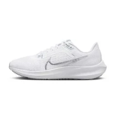 Nike Women's Air Zoom Pegasus 40 Running Shoe- White/Metallic Silver/Pure Platinum- Regular (B) -Sport Footwear Shop AURORA DV3854 101 PHSLH000 2000