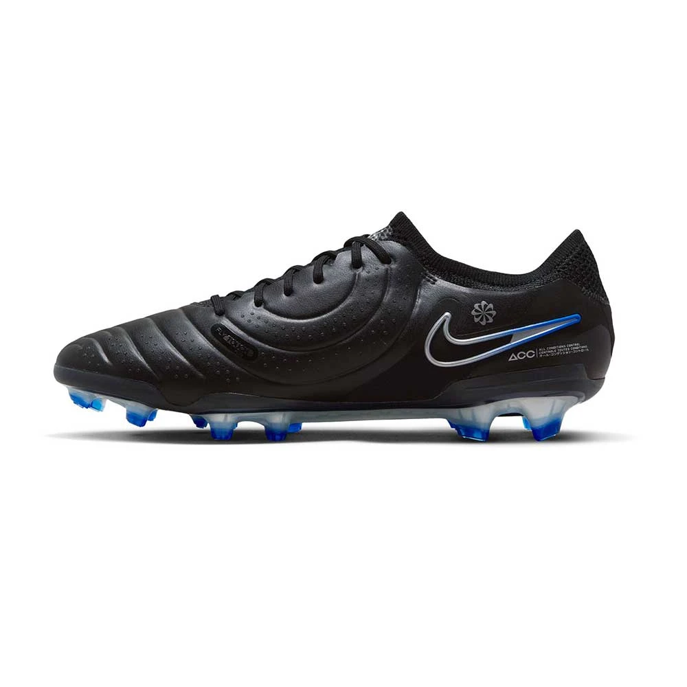 Nike Tiempo Legend 10 Elite FG Soccer Cleat - Black/Chrome-Hyper Blue- Regular (D) 4 Nike Tiempo Legend 10 Elite FG Soccer Cleat - Black/Chrome-Hyper Blue- Regular (D) - Image 2