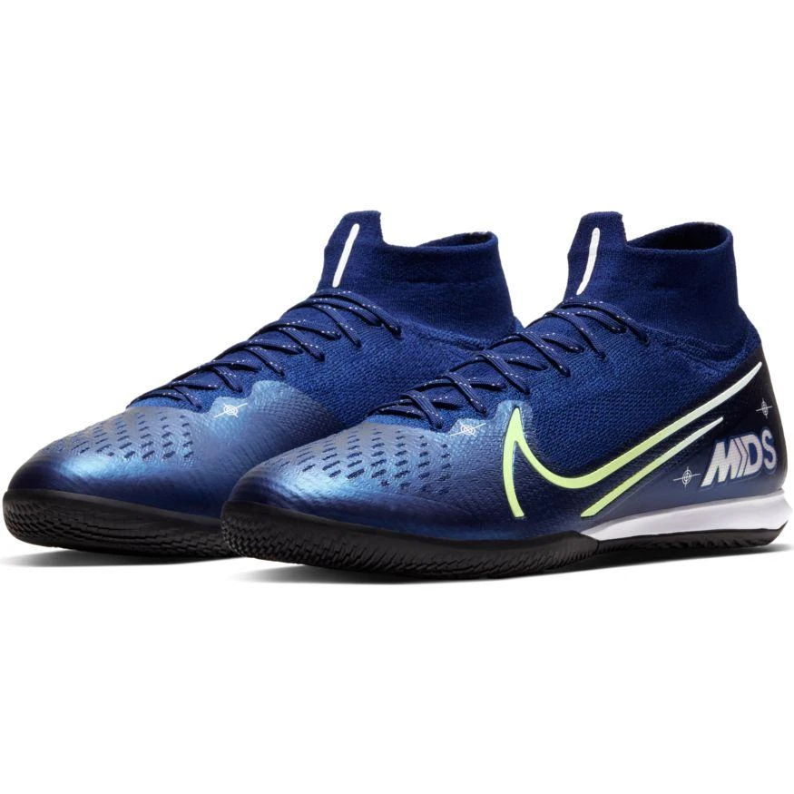 Nike Unisex Superfly 7 Elite MDS IC Soccer Cleat - Blue Void/White/Black/Metallic Silver 4 Nike Unisex Superfly 7 Elite MDS IC Soccer Cleat - Blue Void/White/Black/Metallic Silver - Image 2