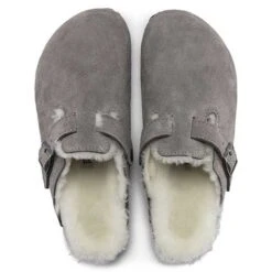 Birkenstock Boston Shearling - Stone - Regular/Wide -Sport Footwear Shop BostonShearling Stone 3