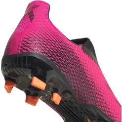 ADIDAS JR X Ghosted .3 Laceless FG Soccer Shoe - Shock Pink/Core Black/Screaming Orange -Sport Footwear Shop FY7281 04