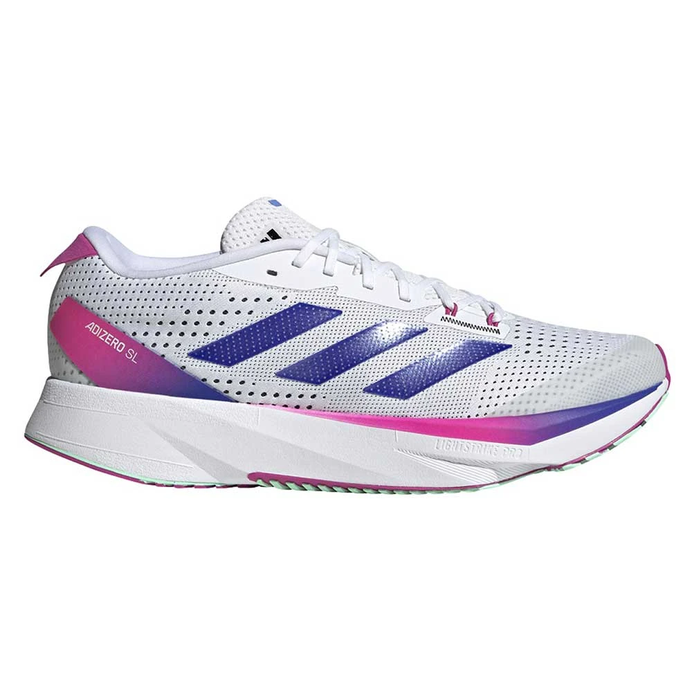 ADIDAS Men's ADIZERO SL Running Shoe - Ftwr White/Lucid Blue/Lucid Fuchsia - Regular (D) 3 ADIDAS Men's ADIZERO SL Running Shoe - Ftwr White/Lucid Blue/Lucid Fuchsia - Regular (D)