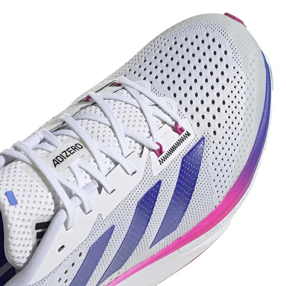 ADIDAS Men's ADIZERO SL Running Shoe - Ftwr White/Lucid Blue/Lucid Fuchsia - Regular (D) 4 ADIDAS Men's ADIZERO SL Running Shoe - Ftwr White/Lucid Blue/Lucid Fuchsia - Regular (D) - Image 2