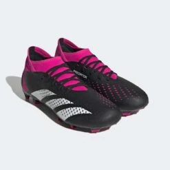 ADIDAS Unisex Predator Accuracy .3 FG Soccer Shoe - Core Black/Ftwr White/Team Shock Pink 2 - Regular (D) -Sport Footwear Shop GW4589 pair