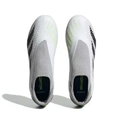 ADIDAS Unisex Predator Accuracy .3 Laceless FG - Cloud White/ Core Black / Lucid Lemon- Regular (D) -Sport Footwear Shop GZ0021 02 standard