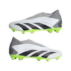 ADIDAS Unisex Predator Accuracy .3 Laceless FG - Cloud White/ Core Black / Lucid Lemon- Regular (D) -Sport Footwear Shop GZ0021 09 standard