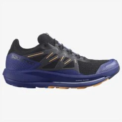 Salomon Men's Pulsar Trail Shoe - Black/Clematis Blue/Blazing Orange- Regular (D)