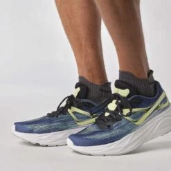 Salomon Men's Aero Blaze Running Shoe- Blue Ashes/Sunny Lime/Dark Sapphire- Regular (D) -Sport Footwear Shop L47049200 7481c5f43c36e4a91ce83cf343a3c47e