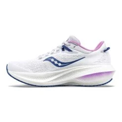 Saucony Women's Triumph 21 Running Shoe - White/Indigo - Regular (B) 9 Saucony Women's Triumph 21 Running Shoe - White/Indigo - Regular (B) -Sport Footwear Shop S10881 31 2 1