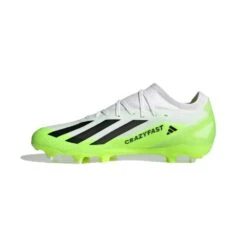 ADIDAS Unisex X Crazyfast .3 FG Cleats- Cloud White / Core Black / Lucid Lemon- Regular (D) -Sport Footwear Shop X Crazyfast.3 Firm Ground Cleats White HQ4534 06 standard