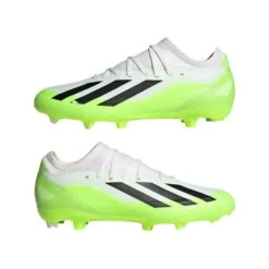 ADIDAS Unisex X Crazyfast .3 FG Cleats- Cloud White / Core Black / Lucid Lemon- Regular (D) -Sport Footwear Shop X Crazyfast.3 Firm Ground Cleats White HQ4534 09 standard