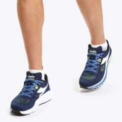 Diadora Men's Mythos Vortice 7 Running Shoe -Black Iris/White/Neon Yellow - Regular (D) -Sport Footwear Shop diadora 4