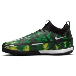 JR Nike Phantom GT2 DF SW IC Soccer Shoe - Black/Mtlc Platinum/Green Strike -Sport Footwear Shop dm0740 003 phslh001